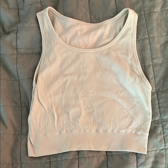 SKIMS Cream Ribbed Bra Top - Picture 1 of 3